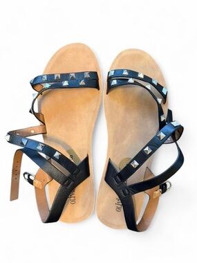 Studded Black Olivia Miller Strappy Sandals